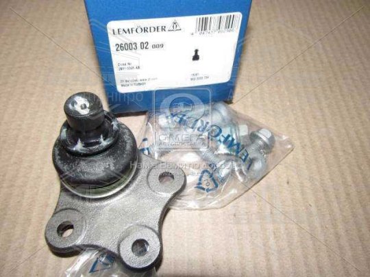 Опора кульова FORD FIESTA V, FUSION, MAZDA 2 01-12 перед. міст низ (Вир-во LEMFORDER)