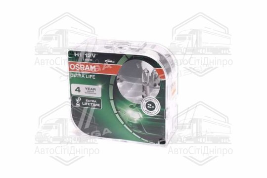Лампа фарна H1 12V 55W P14,5s ULTRA LIFE (компл.) (вир-во OSRAM)