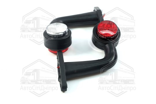 Ліхтар габаритний світлодіодний кутовий 90 гр. 12-24В 15см. (4 діоди) червоний/білий  (TEMPEST)