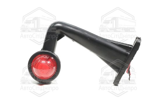 Ліхтар габаритний (ріжок) (під лампу) кутовий 90гр. 24V 16см. червоний/білий (TEMPEST)