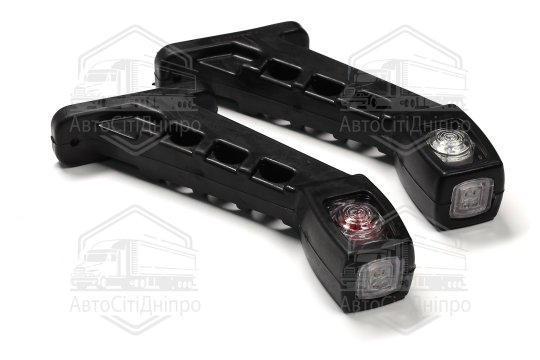 Ліхтар габаритний світлодіодний кутовий 45гр. 24В 18см. (14 діодів) червоний/білий/помаранчевий (TEMPEST)