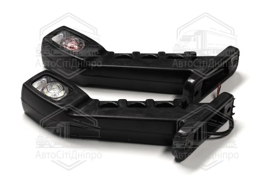 Ліхтар габаритний світлодіодний кутовий 45гр. 24В 18см. (14 діодів) червоний/білий/помаранчевий (TEMPEST)