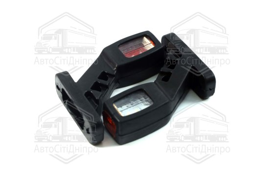 Ліхтар габаритний світлодіодний кутовий 45гр. 12-24В 16см. (6 діодів) (триколірний) (TEMPEST)