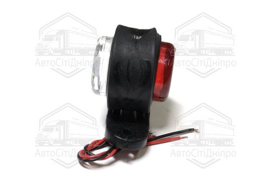 Ліхтар габаритний світлодіодний прямий 12-24В (6 діодів) червоний/білий (TEMPEST)