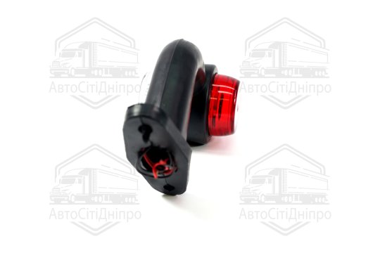 Ліхтар габаритний (ріжок) світлодіодний кутовий 90 гр. 12-24В 13см. (12 діодів) червоний/білий  (TEMPEST)