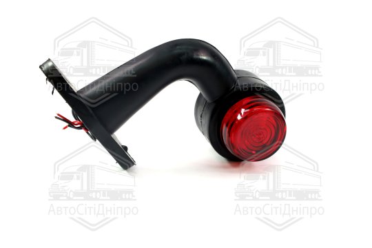 Ліхтар габаритний (ріжок) світлодіодний кутовий 90 гр. 12-24В 13см. (12 діодів) червоний/білий  (TEMPEST)