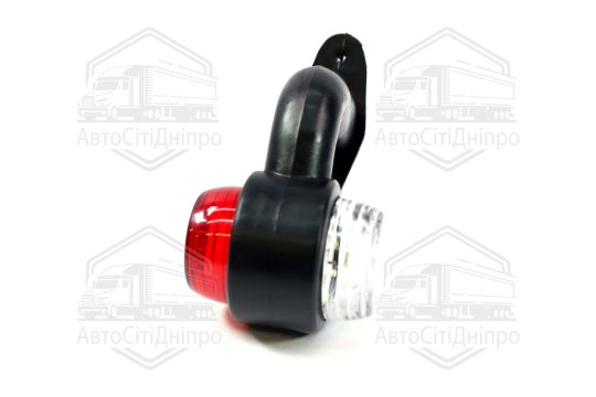 Ліхтар габаритний (ріжок) світлодіодний кутовий 90 гр. 12-24В 13см. (12 діодів) червоний/білий  (TEMPEST)