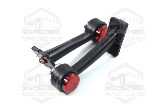 Ліхтар габаритний світлодіодний кутовий 45 гр. 24В 19см. (4 діоди) червоний/білий  (TEMPEST)