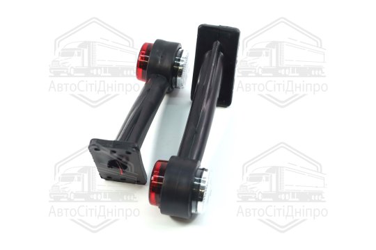 Ліхтар габаритний світлодіодний кутовий 45 гр. 24В 19см. (4 діоди) червоний/білий  (TEMPEST)