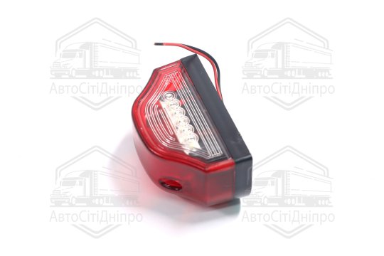 Ліхтар підсвічування номерного знаку світлодіодний 12/24 (6 діодів) червоний (TEMPEST)