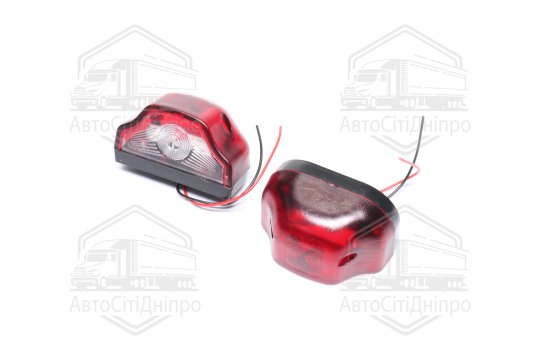 Ліхтар підсвічування номерного знаку світлодіодний 12/24 (6 діодів) червоний (TEMPEST)