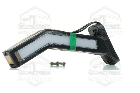 Ліхтар габаритний (ріжок) світлодіодний кутовий 45 гр. 24V з динамічним покажчиком повороту правий (TEMPEST)