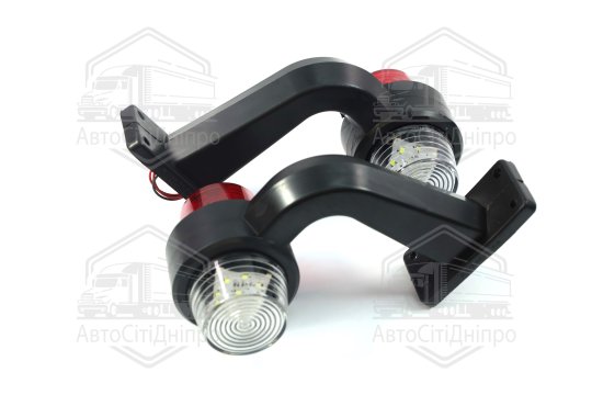 Ліхтар габаритний світлодіодний кутовий 90гр. 12-24В (18 діодів) червоний/білий  (TEMPEST)