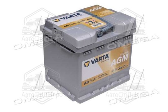 Акумулятор 50Ah-12v VARTA Dynamic AGM (А9) (207х175х190),R,EN540