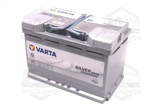 Акумулятор 70Ah-12v VARTA Dynamic AGM (A7) (278х175х190),R,EN760