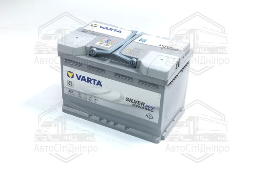 Акумулятор 70Ah-12v VARTA Dynamic AGM (A7) (278х175х190),R,EN760