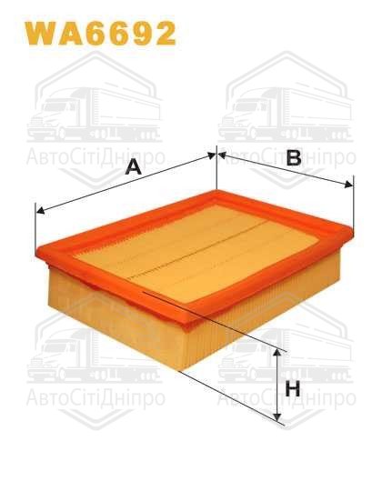 Фільтр повітряний SEAT CORDOBA II 99-02, VW CADDY II 95-04 (2шт.) (вир-во WIX-FILTERS UA)