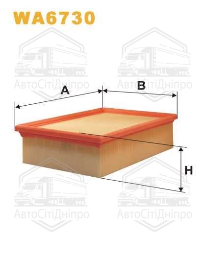 Фільтр повітряний PEUGEOT 307 WA6730/AP130/2 (вир-во WIX-FILTERS UA)