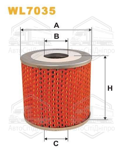 Фільтр оливний двигуна FORD TRANSIT OM515/WL7035 (вир-во WIX-FILTERS)