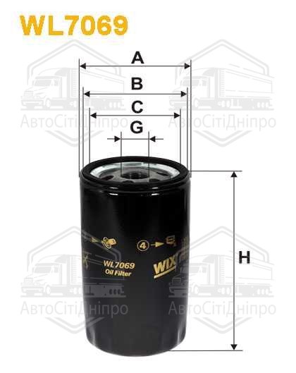 Фільтр оливний двигуна AUDI 80 WL7069/OP525/1 (вир-во WIX-FILTERS)