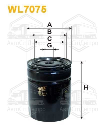 Фільтр оливний двигуна OPEL ASCONA OP531/WL7075 (вир-во WIX-FILTERS UA)