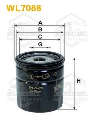 Фільтр оливний двигуна CITROEN WL7086/OP540/1 (вир-во WIX-FILTERS)