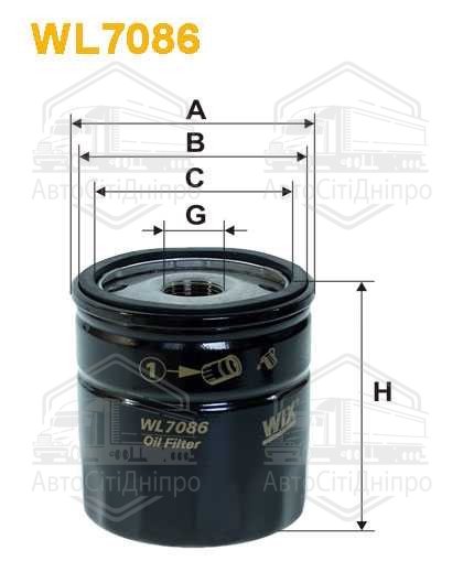 Фільтр оливний двигуна CITROEN WL7086/OP540/1 (вир-во WIX-FILTERS)