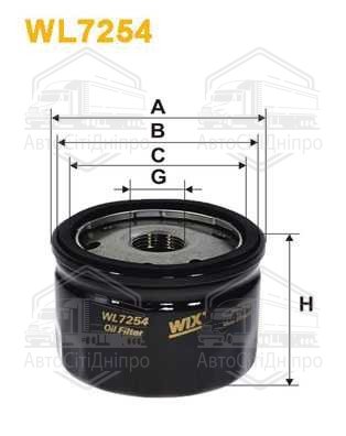 Фільтр оливний двигуна LOGAN, RENAULT WL7254/OP643/3 (вир-во WIX-FILTERS)