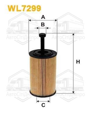Фільтр оливний двигуна CITROEN WL7299/OE667 (вир-во WIX-FILTERS)