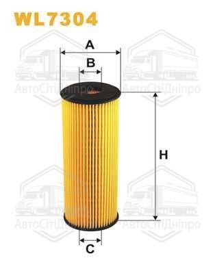 Фільтр оливний двигуна MB 124, 202 WL7304/OE640/3 (вир-во WIX-FILTERS)