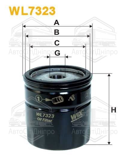 Фільтр оливний двигуна FORD MONDEO III WL7323/OP532/2 (вир-во WIX-FILTERS)