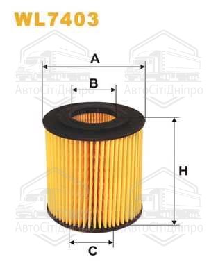 Фільтр оливний двигуна WL7403/OE649/6 (вир-во WIX-FILTERS)