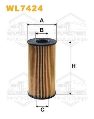 Фільтр оливний двигуна WL7424/OE666/2 (вир-во WIX-FILTERS)