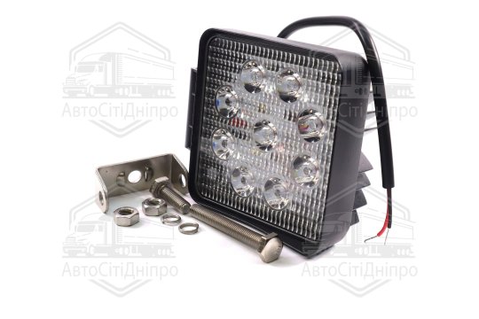 Фара LED додаткова 12/24V/13,5W (9 діодів) (квадратна) <ДК>