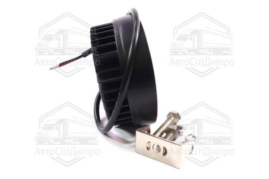 Фара LED додаткова 12/24V/24W (8 діодів) (кругла) 110х128мм, широкий промінь <ДК>