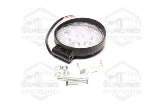 Фара LED додаткова 12/24V/27W (9 діодів) (кругла) 110х128мм СТАНДАРТ <ДК>