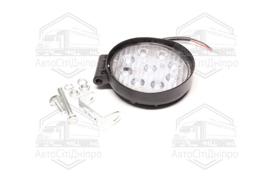 Фара LED додаткова 12/24V/27W (9 діодів) (кругла) 110х128мм СТАНДАРТ <ДК>