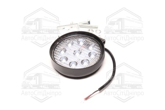 Фара LED додаткова 12/24V/27W (9 діодів) (кругла) 110х128мм СТАНДАРТ <ДК>