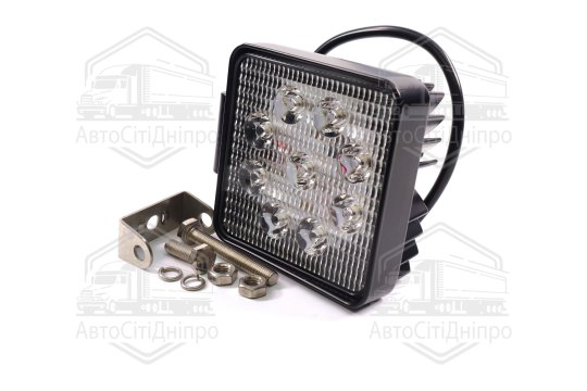 Фара LED додаткова 12/24V/27W (9 діодів) (квадратна) <ДК>