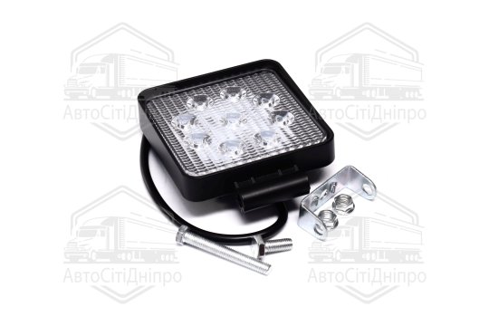 Фара LED додаткова 12/24V/27W (9 діодів) (квадратна) СТАНДАРТ <ДК>