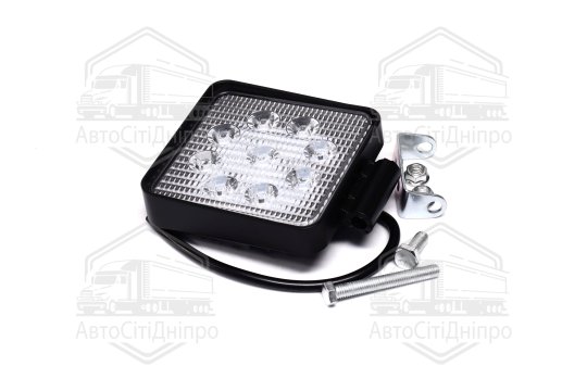 Фара LED додаткова 12/24V/27W (9 діодів) (квадратна) СТАНДАРТ <ДК>