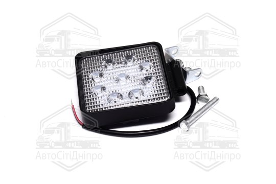 Фара LED додаткова 12/24V/27W (9 діодів) (квадратна) СТАНДАРТ <ДК>