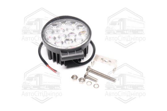 Фара LED додаткова 12/24V/42W, 14 діодів (кругла) 116х137,5мм, широкий промінь <ДК>