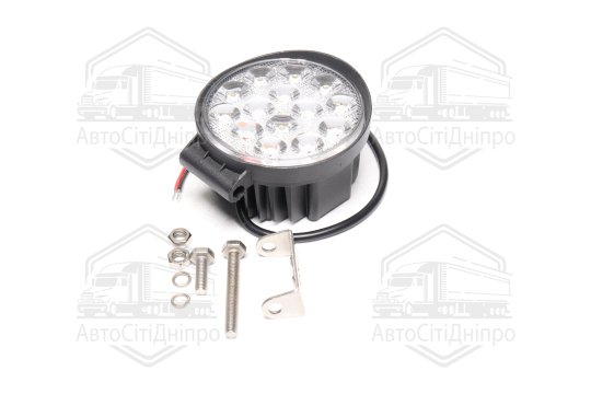 Фара LED додаткова 12/24V/42W, 14 діодів (кругла) 116х137,5мм, широкий промінь <ДК>