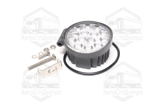 Фара LED додаткова 12/24V/42W, 14 діодів (кругла) 116х137,5мм, широкий промінь <ДК>