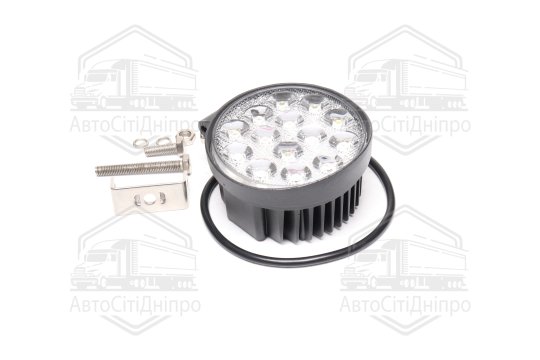 Фара LED додаткова 12/24V/42W, 14 діодів (кругла) 116х137,5мм, широкий промінь <ДК>