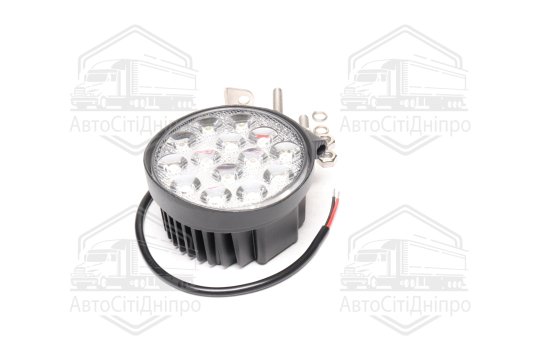 Фара LED додаткова 12/24V/42W, 14 діодів (кругла) 116х137,5мм, широкий промінь <ДК>