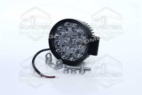 Фара LED додаткова 12/24V/42W, 14 діодів (кругла) 116х137,5мм, вузький промінь <ДК>