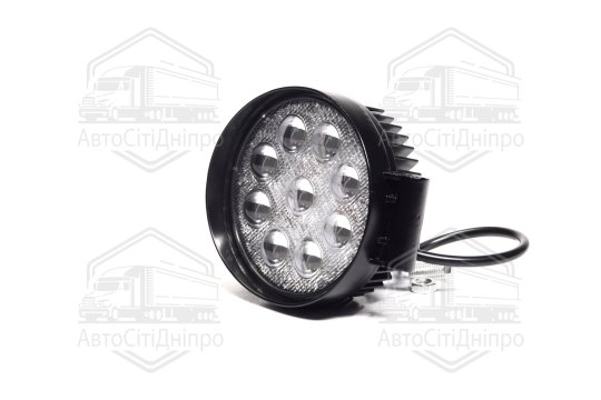 Фара LED додаткова 12/24V/27W (9 діодів) (кругла) 5D <ДК>