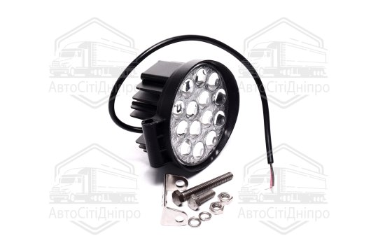 Фара LED додаткова 5D 12/24V/42W, 14 діодів (кругла) <ДК>